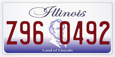 IL license plate Z960492