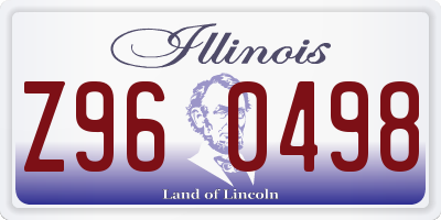 IL license plate Z960498
