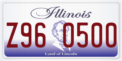 IL license plate Z960500