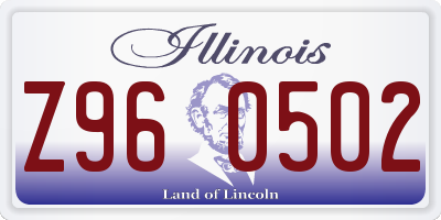 IL license plate Z960502