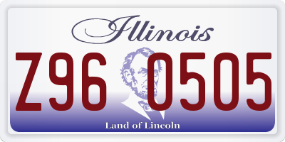 IL license plate Z960505