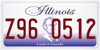 IL license plate Z960512