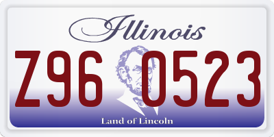 IL license plate Z960523