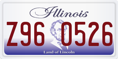 IL license plate Z960526