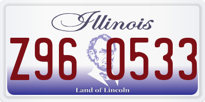 IL license plate Z960533