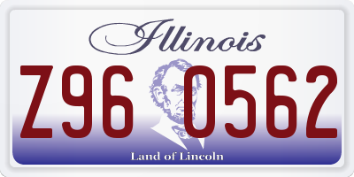 IL license plate Z960562
