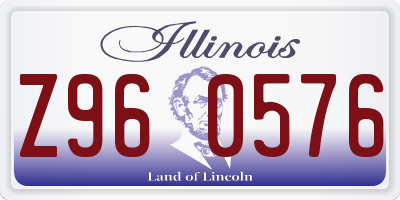 IL license plate Z960576