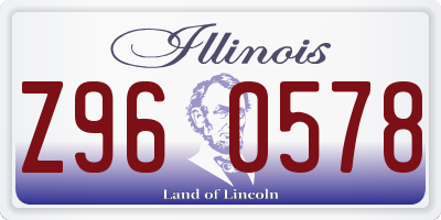 IL license plate Z960578