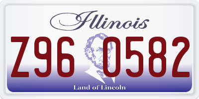 IL license plate Z960582