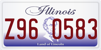 IL license plate Z960583