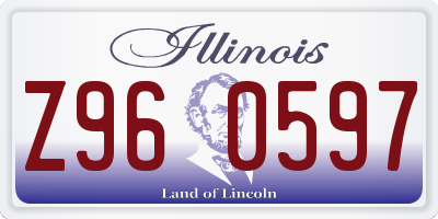 IL license plate Z960597