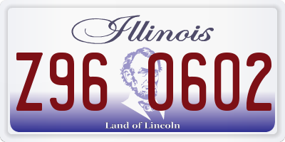IL license plate Z960602