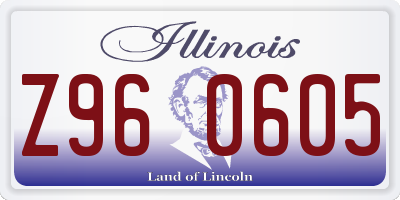 IL license plate Z960605