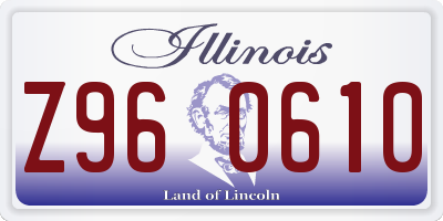 IL license plate Z960610