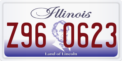 IL license plate Z960623