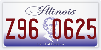 IL license plate Z960625