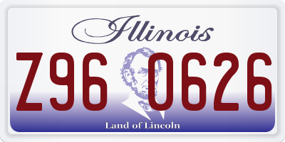 IL license plate Z960626