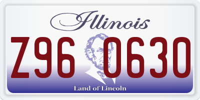 IL license plate Z960630
