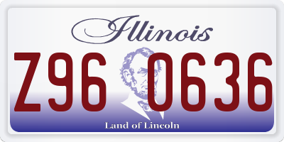 IL license plate Z960636
