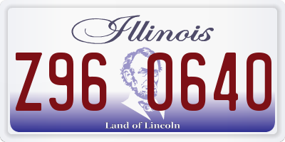 IL license plate Z960640
