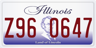 IL license plate Z960647
