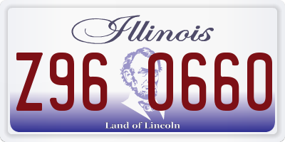 IL license plate Z960660