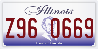 IL license plate Z960669