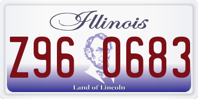 IL license plate Z960683