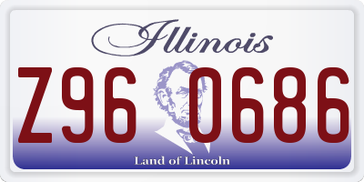 IL license plate Z960686