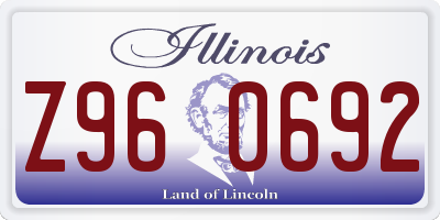 IL license plate Z960692