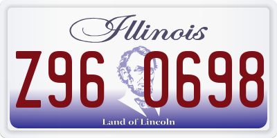 IL license plate Z960698