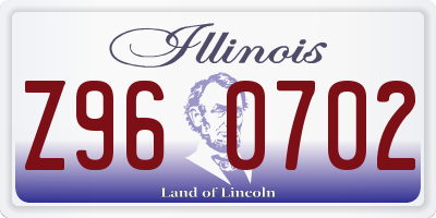 IL license plate Z960702