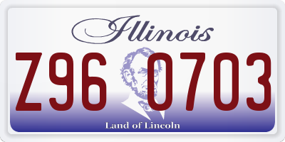 IL license plate Z960703