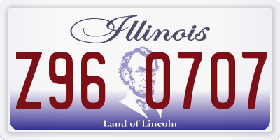 IL license plate Z960707
