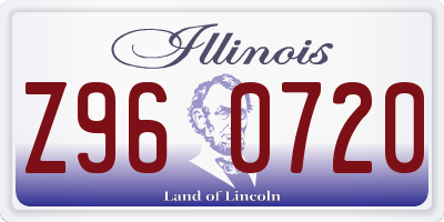IL license plate Z960720