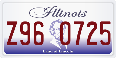 IL license plate Z960725