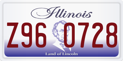 IL license plate Z960728