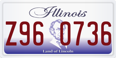 IL license plate Z960736