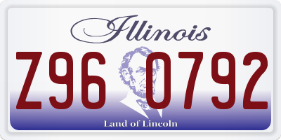 IL license plate Z960792
