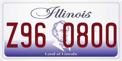 IL license plate Z960800