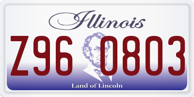 IL license plate Z960803