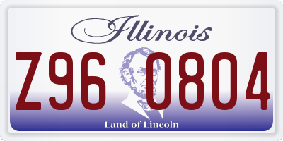 IL license plate Z960804