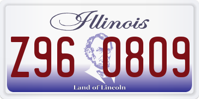 IL license plate Z960809