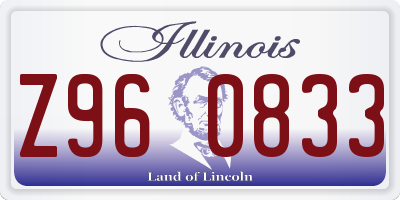 IL license plate Z960833