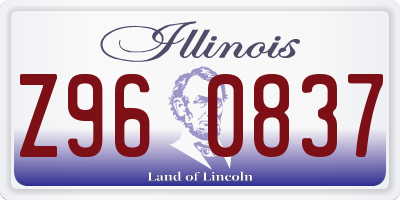 IL license plate Z960837