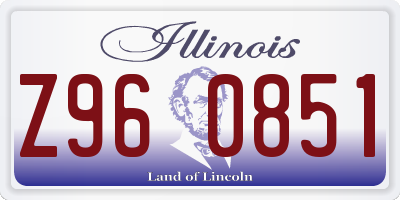IL license plate Z960851