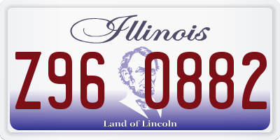IL license plate Z960882