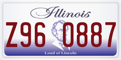 IL license plate Z960887