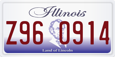 IL license plate Z960914