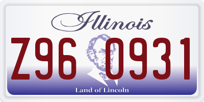 IL license plate Z960931